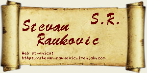 Stevan Rauković vizit kartica